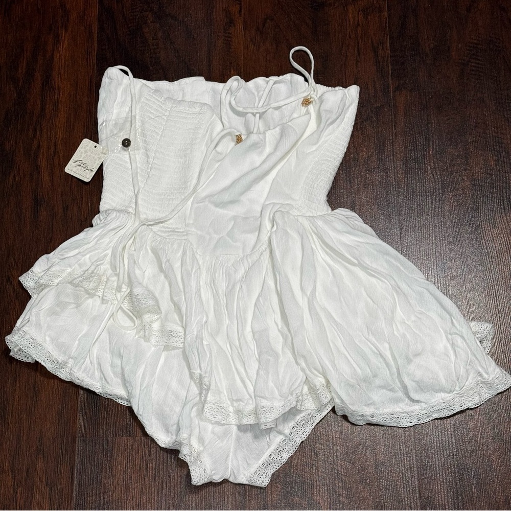 Free People Marley Romper white/Ivory Medium NWT - Picture 6 of 14